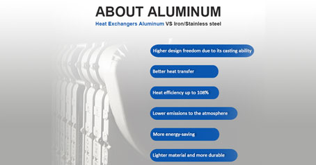 Schimbătoare de căldură Aluminiu VS Fier/Oțel inoxidabil
